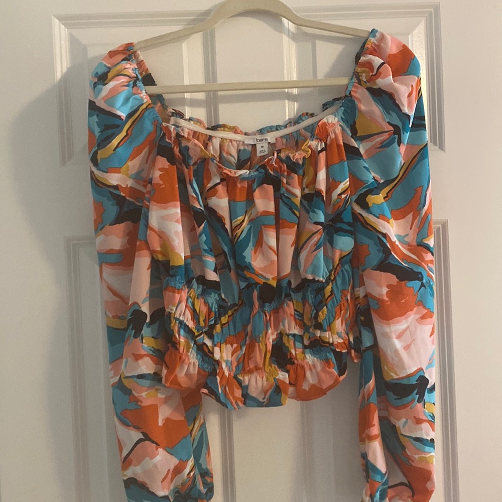 Beautiful off the shoulder long sleeve blouse